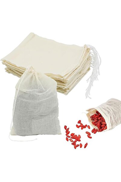 GoodTool Reusable Cotton Muslin Bags for Cooking Spices - 30 Pack Drawstring ...