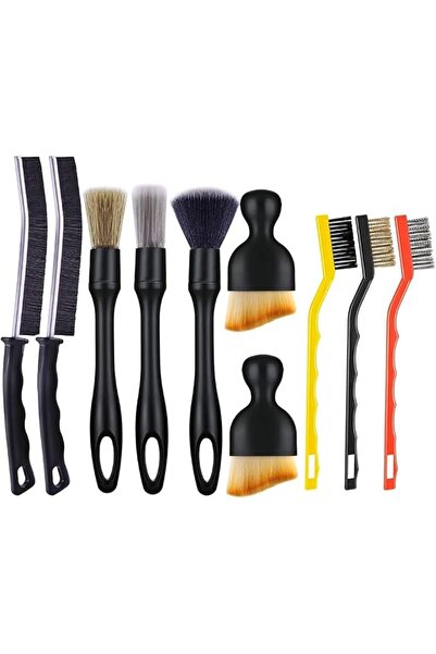 GENERAL Car Detailing Brush Set, 10 PCS Car Interior Cleaning Soft Brush Car ...