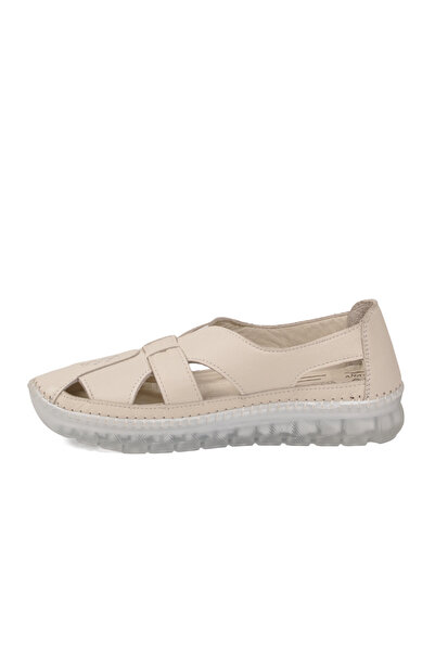 Voyager Ecru Genuine Leather Anatomical Sole Rubber Band Women's Casual Shoes...