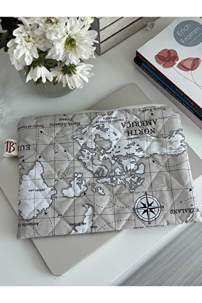 Harita Desenli Tablet Kılıfı