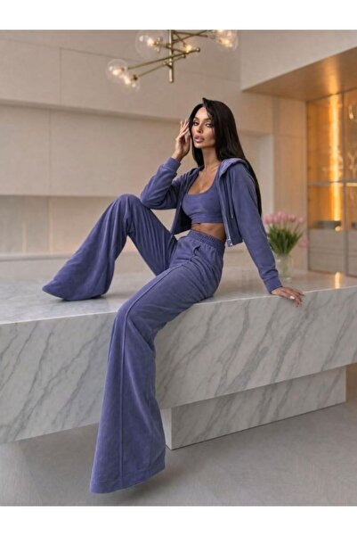 Fashiontayt ΣΕΤ 3 ΤΕΜΑΧΙΩΝ ΑΠΟ ΜΕΤΑΞΩΤΟ ΒΕΛΟΥΔΟ, ΤΟΠ & ΚΡΟΠ