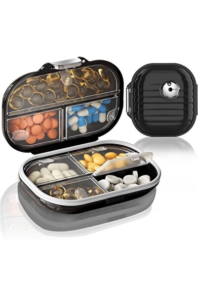 X SPRING Xspring Travel Pill Organizer, 2 Pack Portable Pill Case, 7 Compartm...