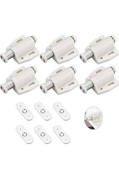 JOYZZZ Magnetic Door Catch, 6 Pack Magnetic Touch Latch, Strong Spring Loaded...