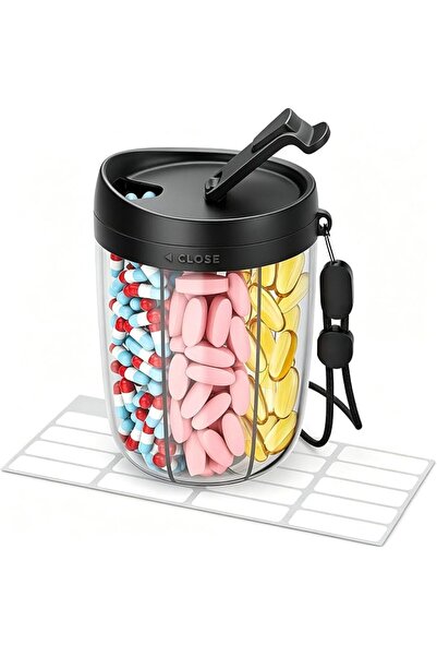 LYAROMIS Large Pill Bottle Organizer, Large Pill Bottle Organizer for 6 Vitam...