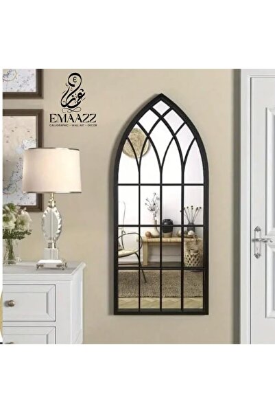 Generic Large Gothic Black Arched Acrylic Wall Mirror | Luxury Home Décor Mir...