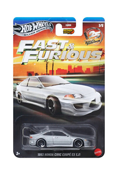 HOT WHEELS 25.Yıl Fast and Furious - Silver Series - 1993 Honda Civic Coupe E...
