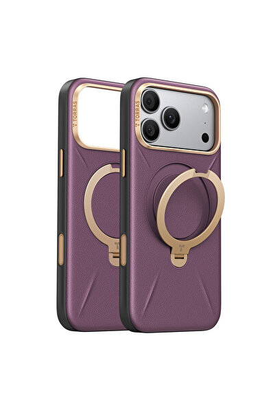 TORRAS QPRO Leather Case, iPhone 18 Pro/17 Pro, Purple