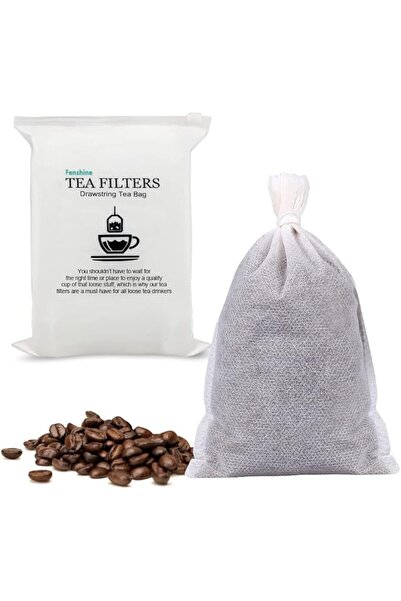fenshine 100Pcs Large Tea Bag - Disposable Empty Tea Filter Bags No Mess Mesh...