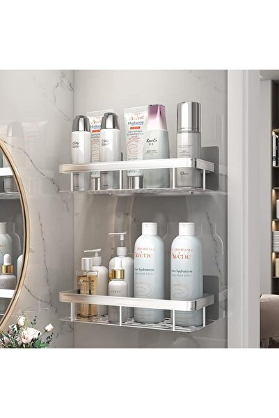 ALMEKAQUZ 2 Packs Bathroom Shower Shelf, Floating Shelves, Shelf Over Toilet ...