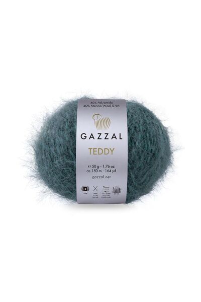 Gazzal Teddy 40% Merino Wool 60% Polyamide – 50 g 150 m Fluffy Knitting Yarn-...