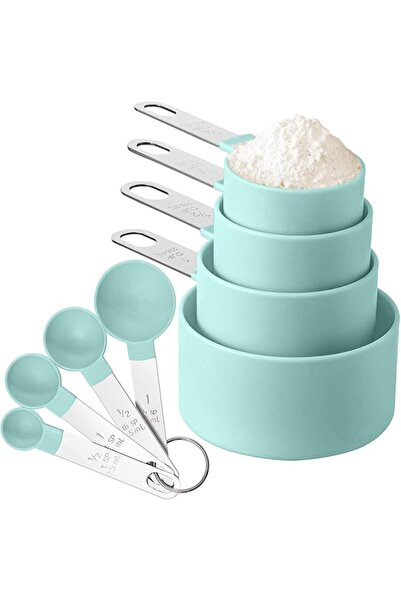 GENERAL Measuring Cups and Spoons Set, 8pcs Stackable Stainless Steel Handle ...