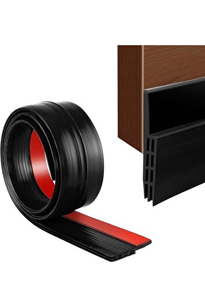 Aputue Weather Stripping Seal, 200cm Black Waterproof Door Gap Seal, Universa...