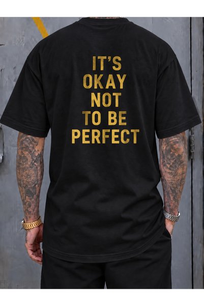 Wonder of U It'S Okay Typography Men's Cotton Crew Neck T-Shirt