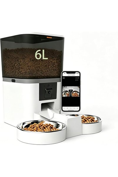 UanTii 6L WiFi Smart Pet Feeder with 1080P HD Camera 2-Way Audio Night Vision...