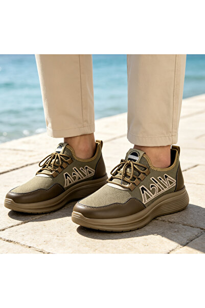 Chaolizi New Men Khaki Walking Shoes, Sporty Casual Sneakers with Thick Sole,...