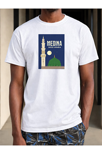 Wonder of U Vintage Medina Heritage Graphic Men's Cotton Crew Neck T-Shirt