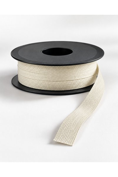 kubbe tekstil aksesuar Cream Linen Ribbon 1.5 cm – 1 Roll 20 Meters – Gift Wrapping, Flower Bouquet, Event and Decoration Ribbon
