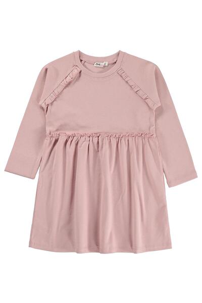 Civil Girls Ruffled Dress for 6-9 Years Old - Pink