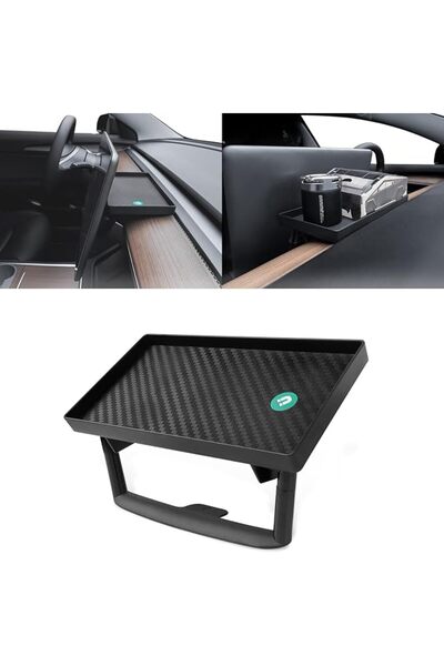 MAKINGTEC Center Console Organizer for Tesla Model 3/Y, Tray Magnetic Behind ...