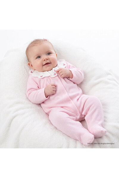 ebebek Hello Baby HelloBaby Yenidoğan Kadife Patikli Tulum