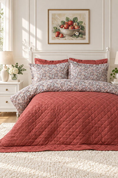 BED LİNE Savira Ella Πλήρες Σετ Διπλού Κρεβατιού με Εφαρμοστό Σχέδιο