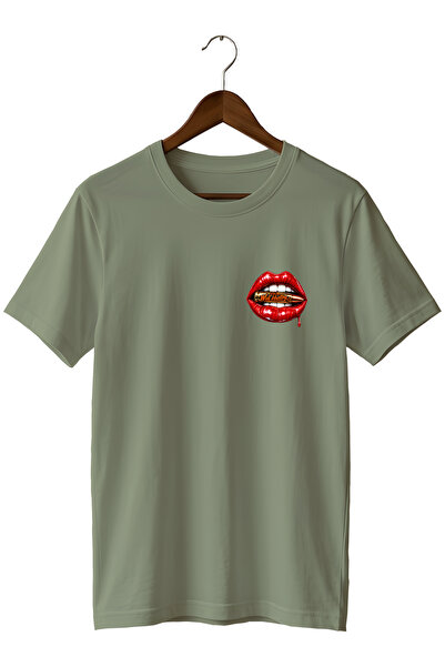 remonz تي شيرت عادي بتصميم خاص مطبوع عليه Widi و Lip