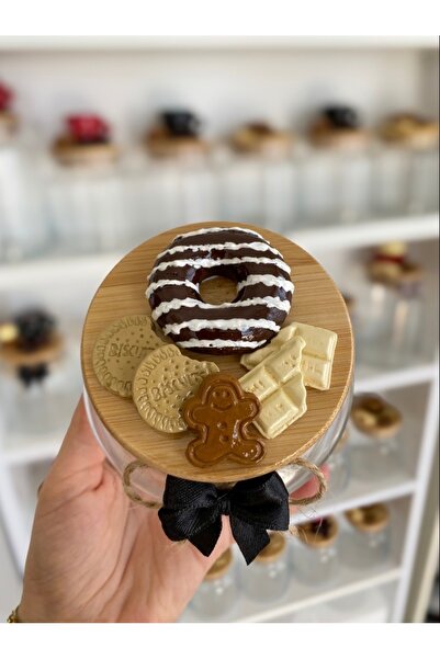 hediye atölyesi Seramik vernikli donut model kavanoz
