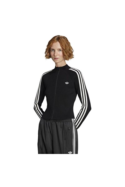 adidas Γυναικεία Ζακέτα Adicolor με 3 Ρίγες, Στενής Γραμμής, Πλεκτή