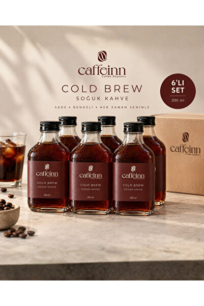 Caffeinn Coffee Roasters Caffeinn Cold Brew Soğuk Kahve 200 ml x 6’lı Set