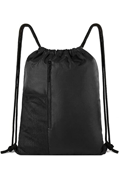 TERRIFI Drawstring Backpack Gym Bag Water Resistant Sports Cinch Sack with La...