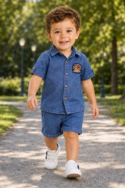 MARCO DONATELI Boys Denim Co-Ord Set