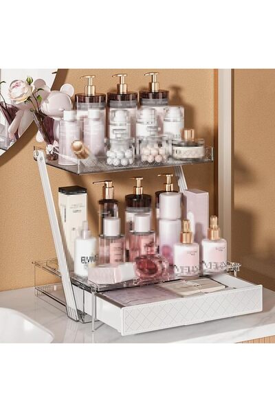 NALACAL Bathroom Organizers And Storage, 2-Tier Drawer Bathroom Counter Organ...
