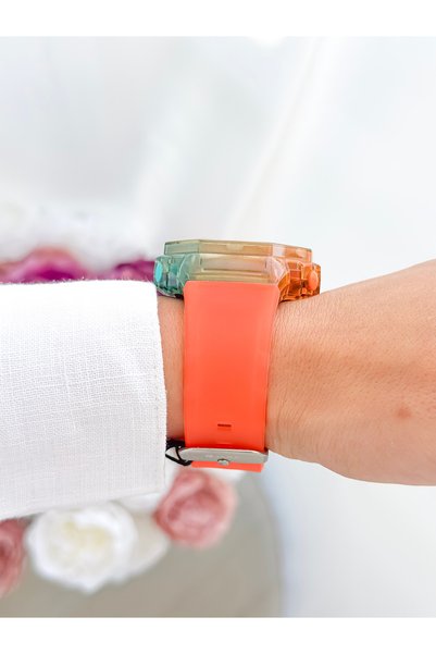 Jaga Transparent Case 10 Atm Water Resistant Digital Unisex Sport Wrist Watch
