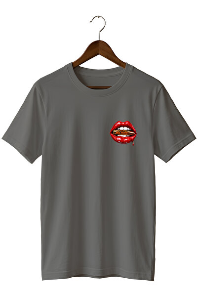 remonz تي شيرت عادي بتصميم خاص مطبوع عليه Widi و Lip