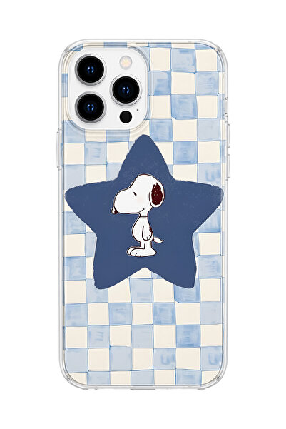 iPhone 14 Pro Max Uyumlu Snoopy Desenli Şeffaf Telefon Kılıfı