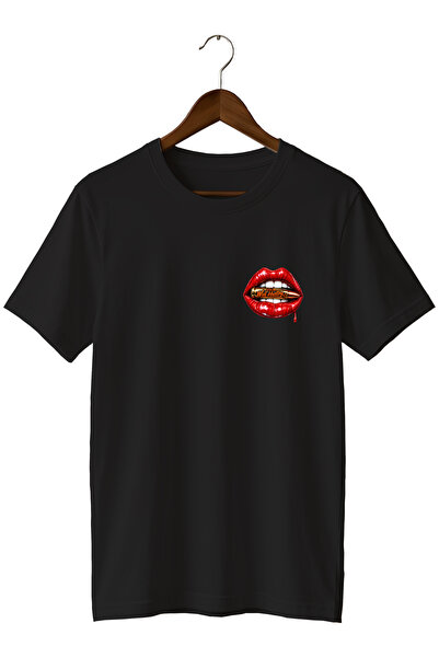 remonz Special Design Widi and Lip Printed Regular T-Shirt