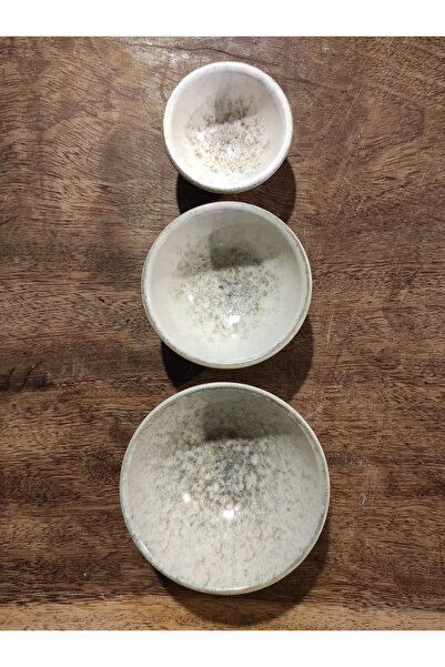 Kütahya Porselen 3-Piece Snack Bowl 12-10-8 cm