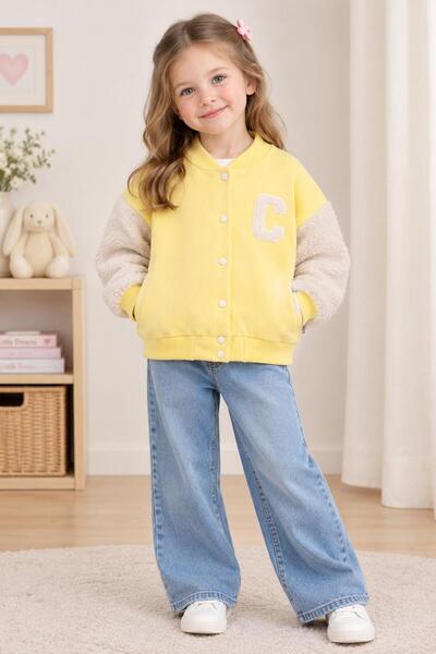 Lmn College Kaşkorse Plush Sleeved Single Cardigan