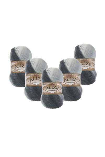 Alize Angora Gold Batik 1900 5 Pieces 500 Gr 2750 Mt 20% Wool 80% Acrylic Han...