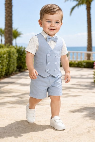 MARCO DONATELI Boys Shirt + Jacket + Shorts