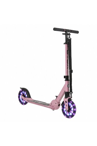 byox Trotinetă Pliabilă Urban Junior Pink, Roți LED, Suspensie Față, ABEC-7, ...