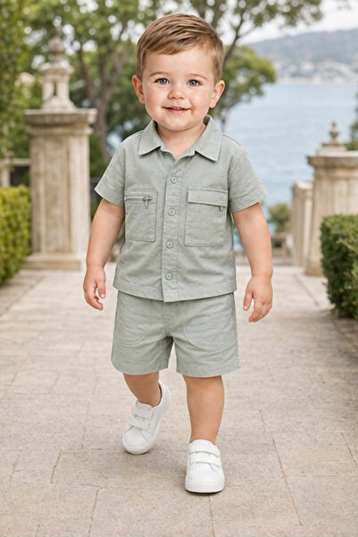 MARCO DONATELI Boys Shirt + Bermuda