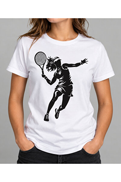 Tenis Oyuncusu Logolu Tişört