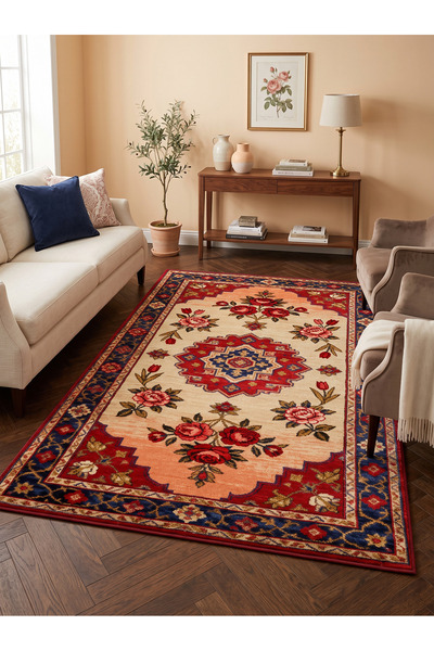 Rose'n Home ARTE VN166 Bohem Klasik Çiçek Desenli Salon Mutfak Koridor Halısı