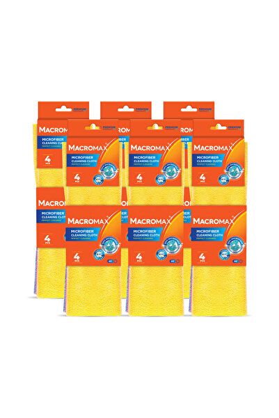 MACROMAX 6x lavete din microfibră ultra-absorbante, 4 bucăți.