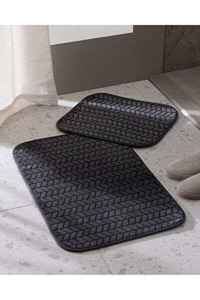 Madame Coco Adenya Basket Norris Bath Mat - Anthracite