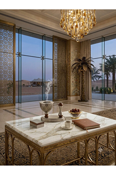 Generic Brand مبخرة معدنية مزخرفة 15.5×21.3 سم بقاعدة معدنية بتصميم عصري فضي ...