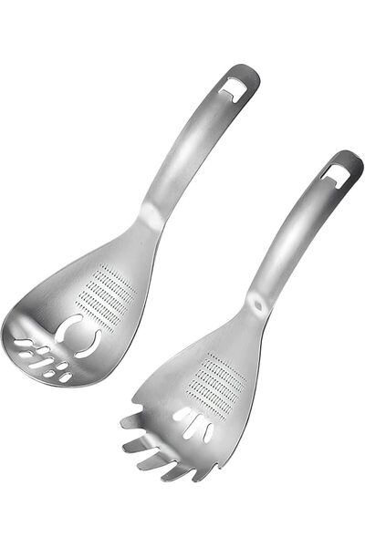 Tazweeq Multipurpose Grinding Spoon Set - 2 Pack Stainless Steel with Bidirec...