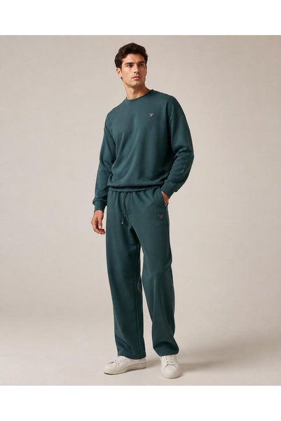 StormWear Men's Oversize Crew Neck Sweatshirt Wide Leg Sweatpants Set - Soft ...