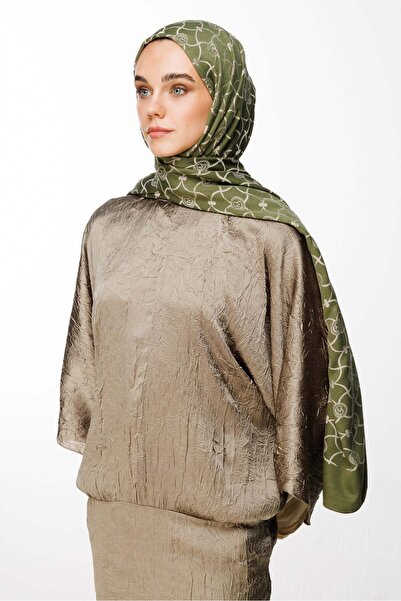 Mooncorn Marrakech Pattern Double Sided Shawl Khaki-Salmon